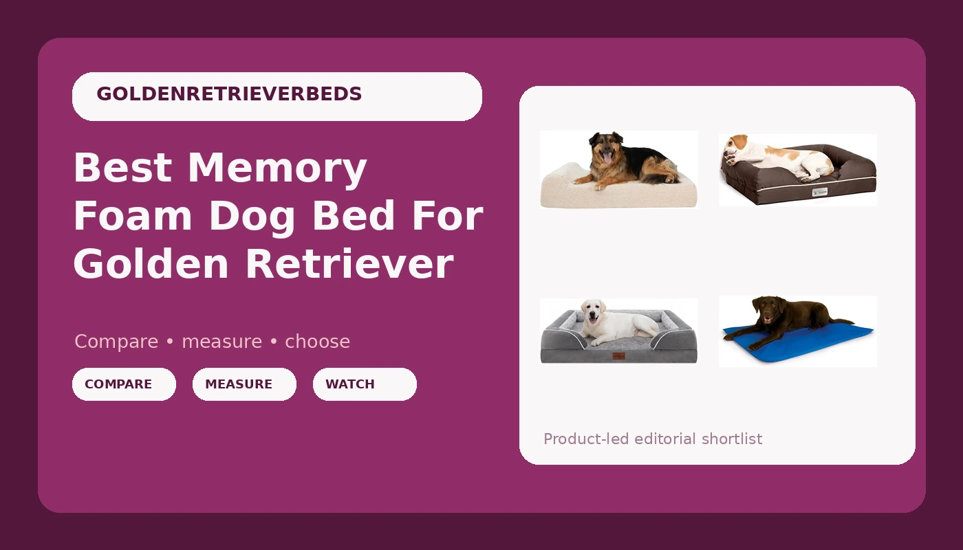 Best Memory Foam Dog Bed For Golden Retriever - GoldenRetrieverBeds review with measurements and honest opinion