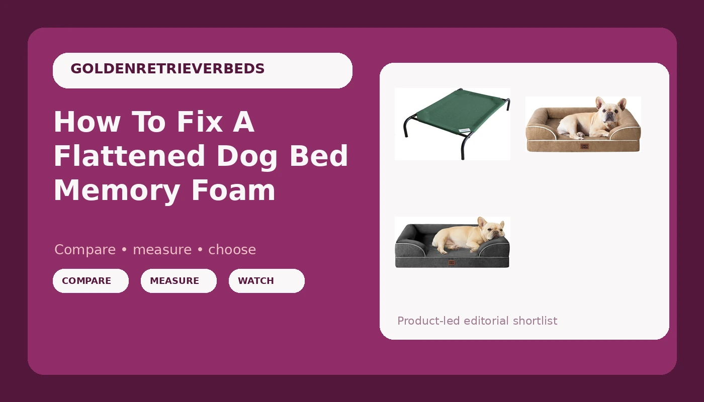 How To Fix A Flattened Dog Bed Memory Foam - GoldenRetrieverBeds review with measurements and honest opinion