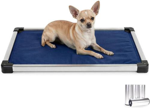 K9 Chew Proof Armored Padded Dog Crate Bed, S, Blue Quartz